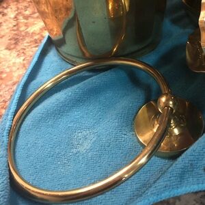 ☀️ Brass Towel Ring Holder w/Print Error ☀️